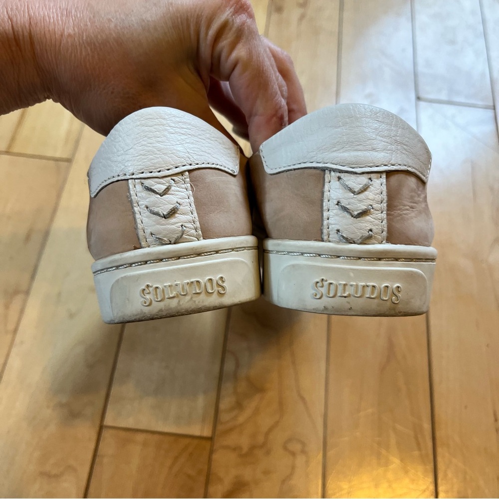 Soludos The Ibiza Classic Sneakers Champagne Pink leather lace up size 7.5 - Picture 7 of 9